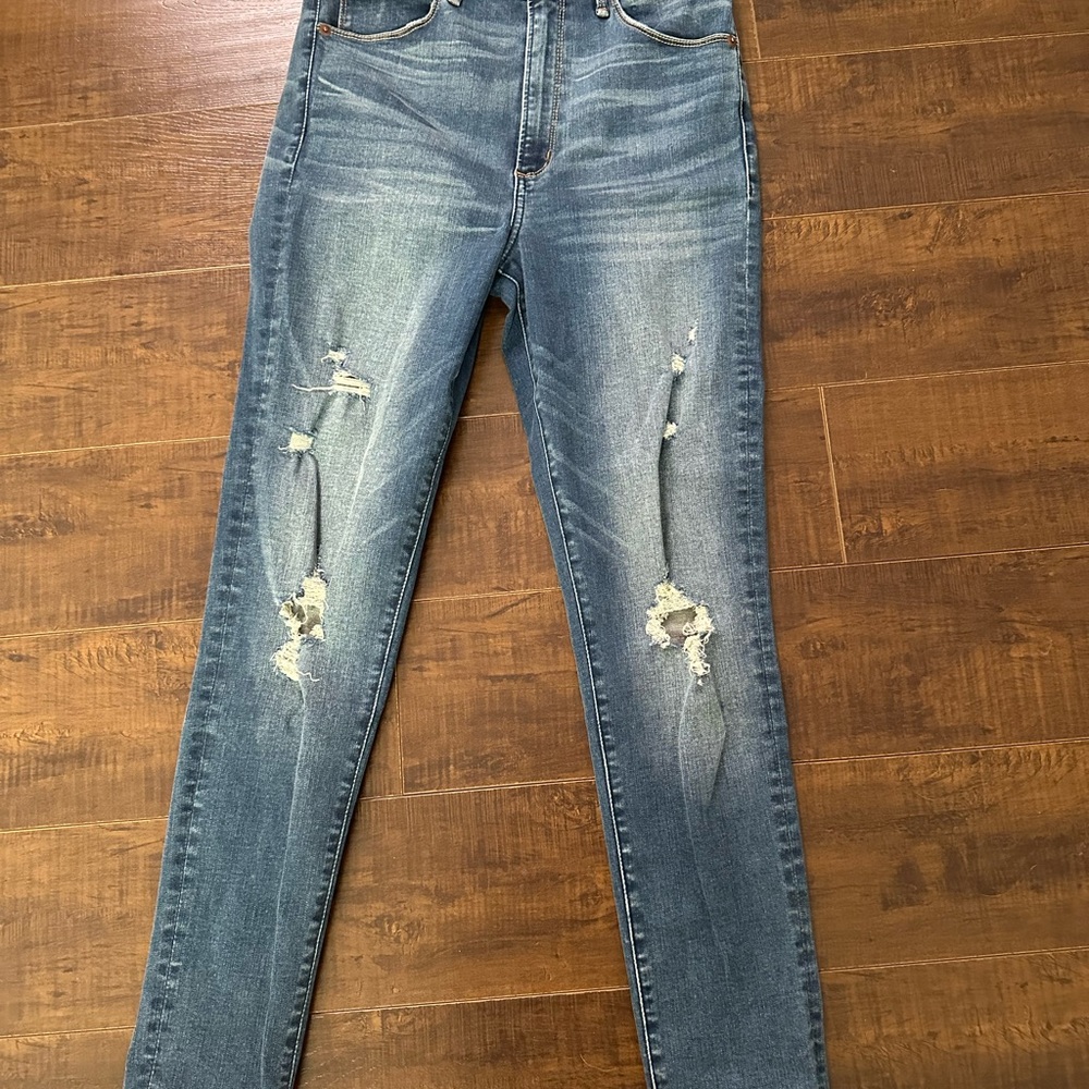 Abercrombie & Fitch Women's Distressed Skinny Jeans - Blue